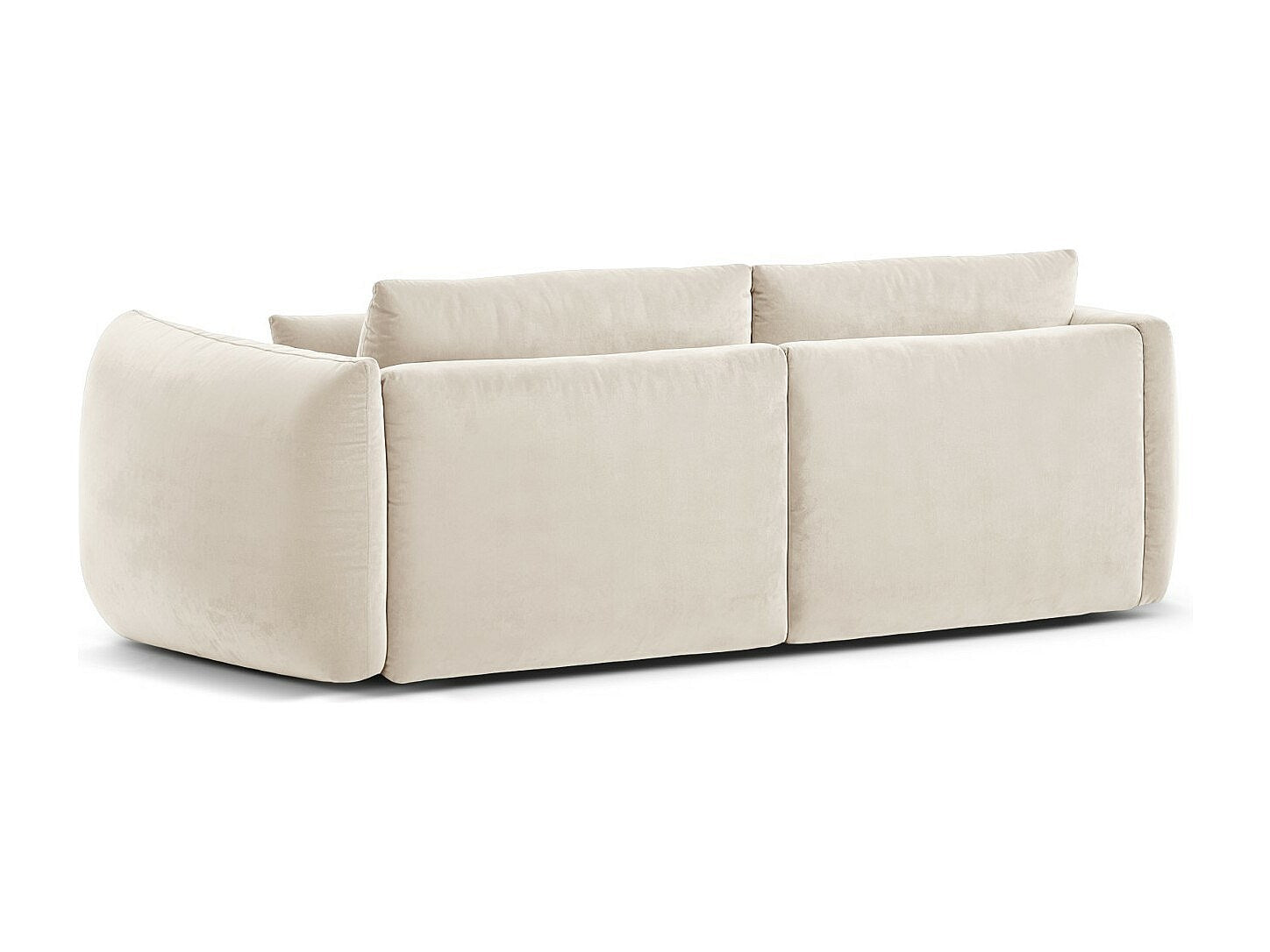 Canapé modulable 3 places beige velours