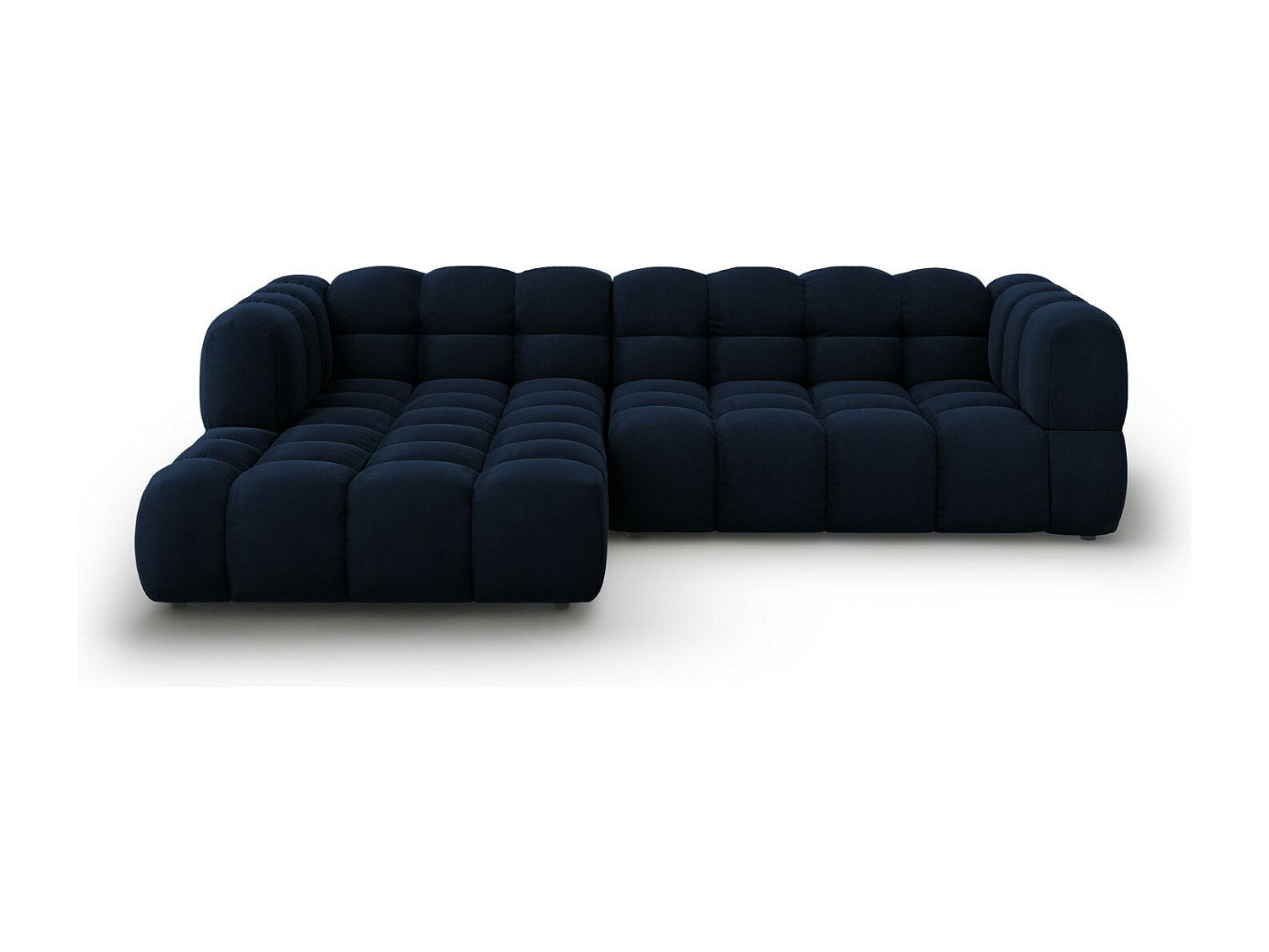 Canapé modulable 4 places bleu velours