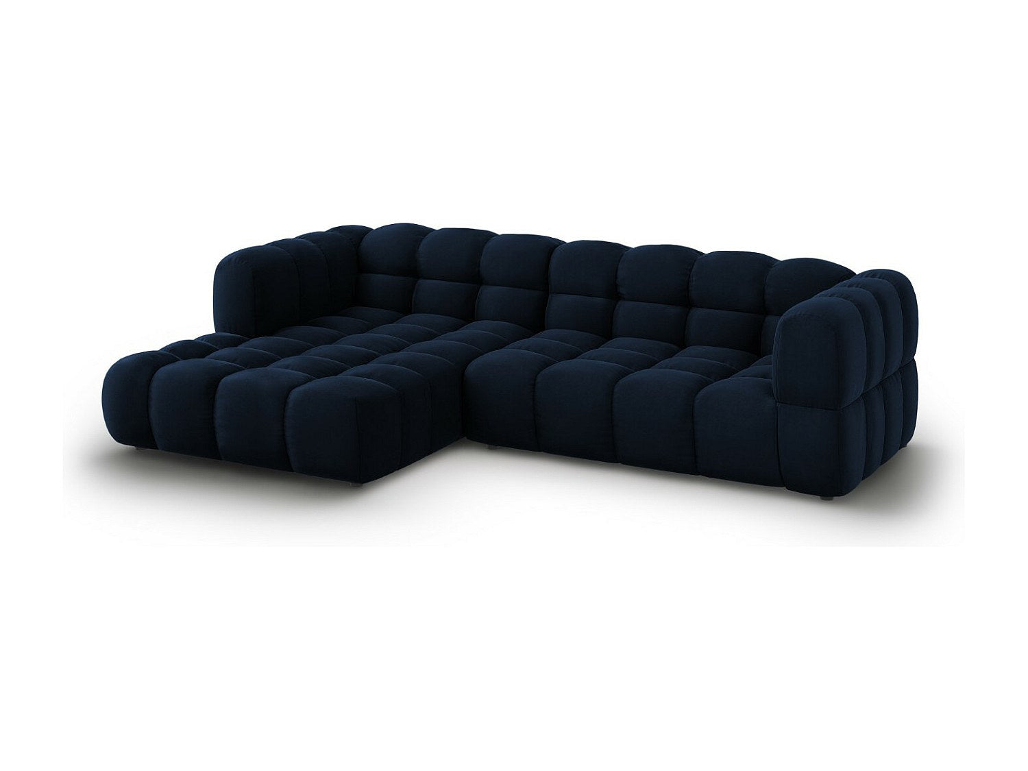 Canapé modulable 4 places bleu velours