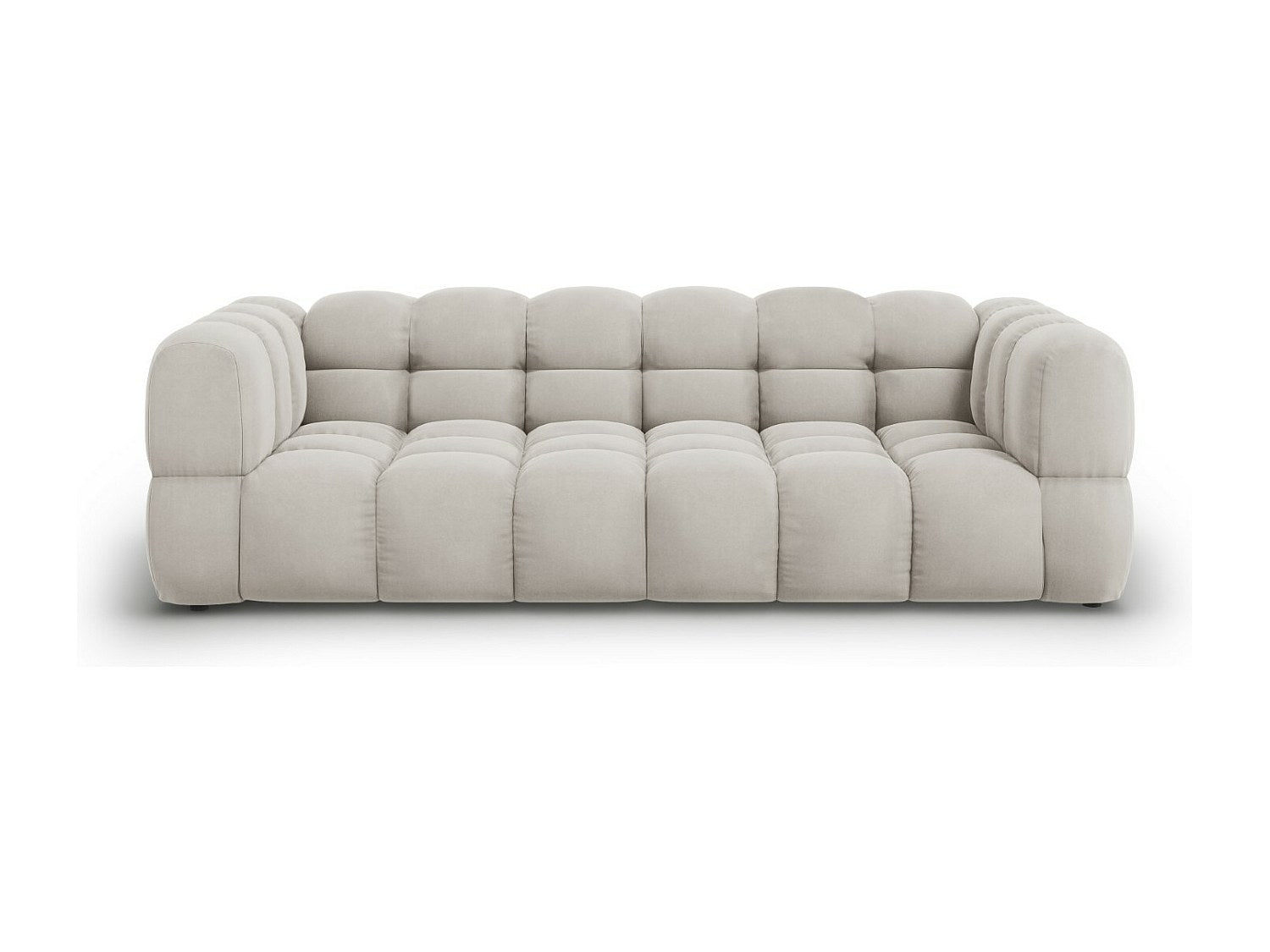 Canapé modulable 4 places beige velours