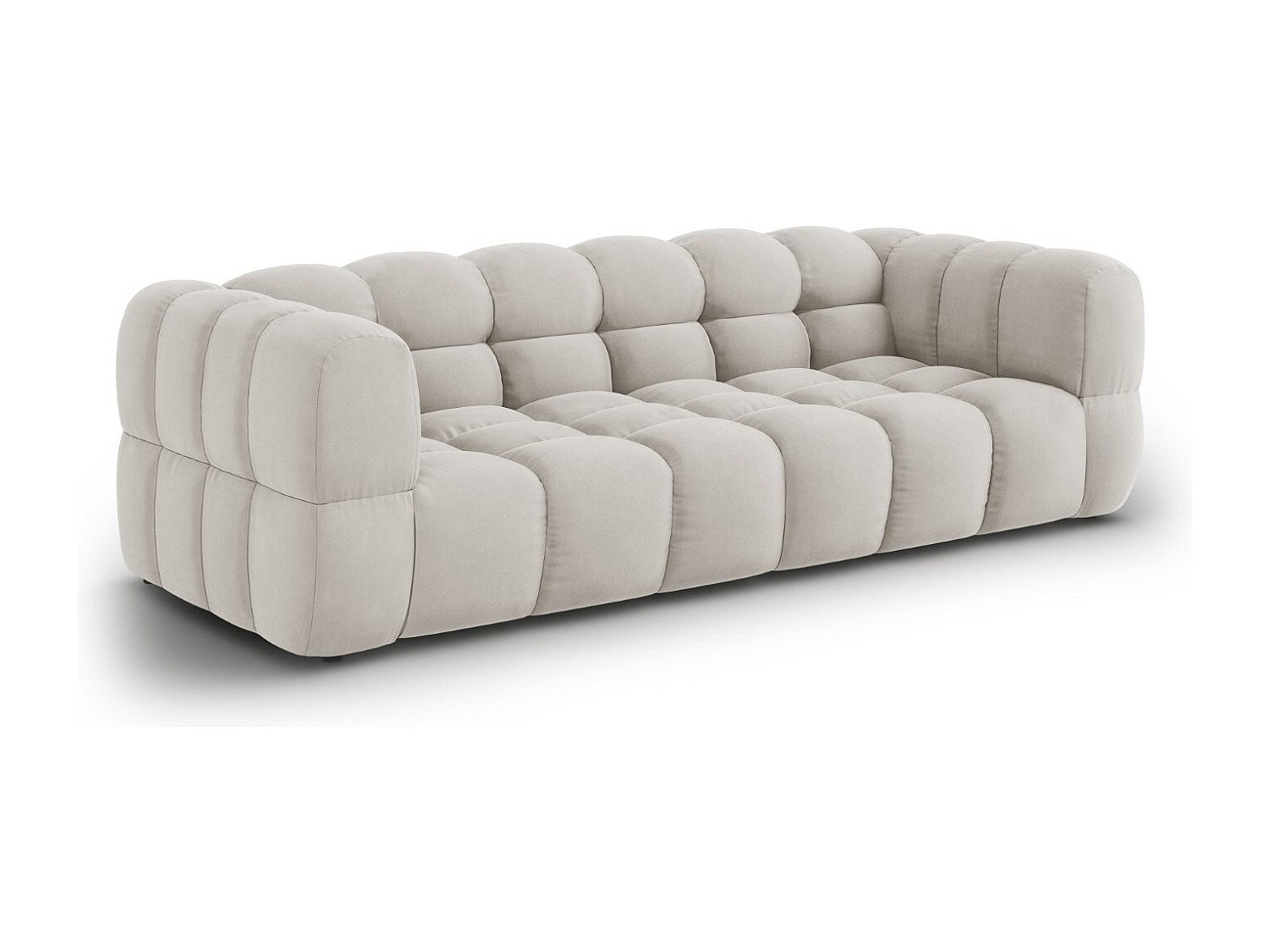 Canapé modulable 4 places beige velours