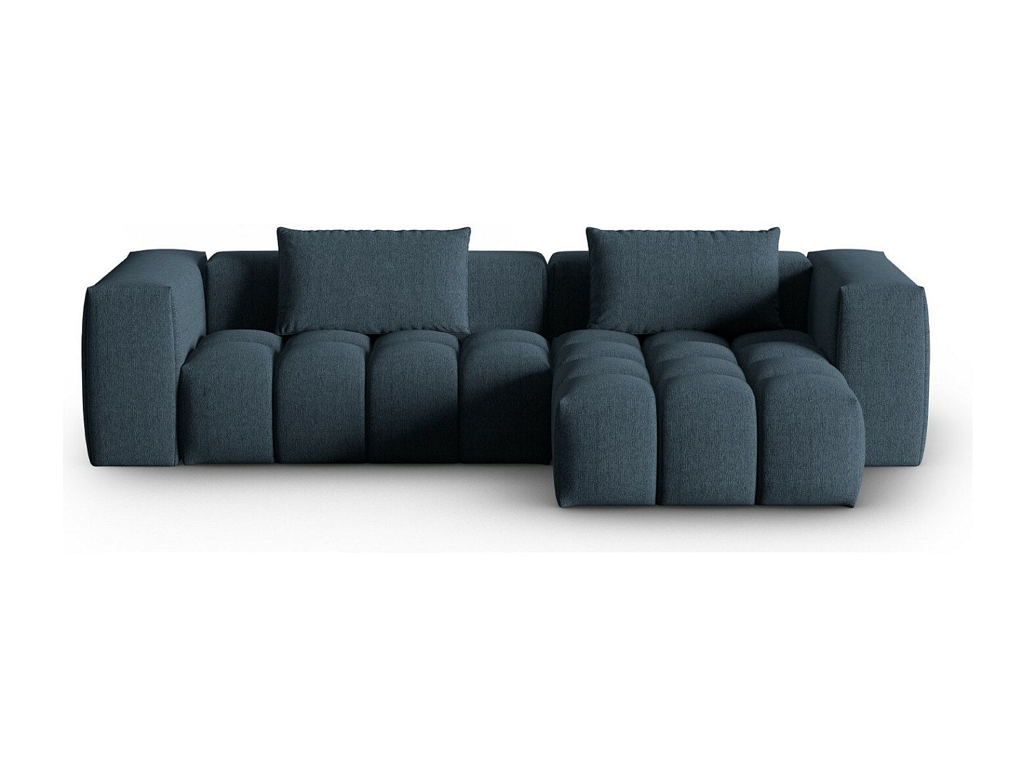 Canapé modulable 3 places bleu tissu