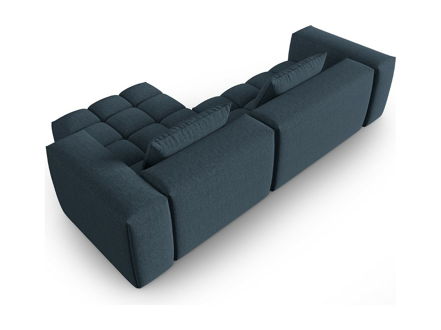 Canapé modulable 3 places bleu tissu