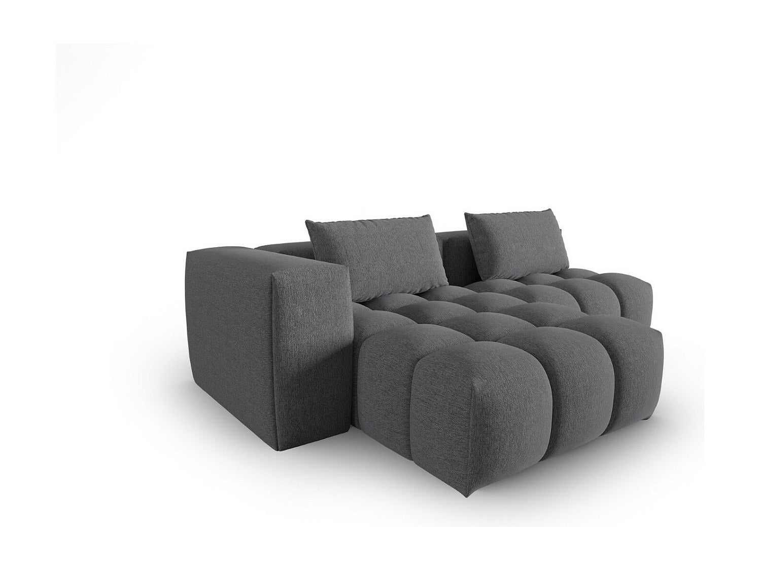 Canapé modulable 3 places gris tissu