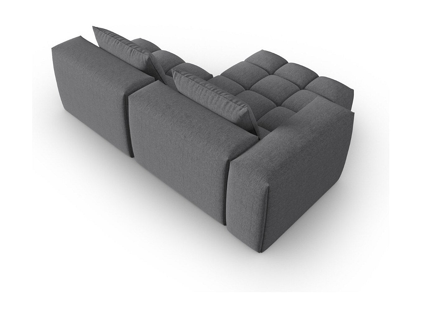 Canapé modulable 3 places gris tissu
