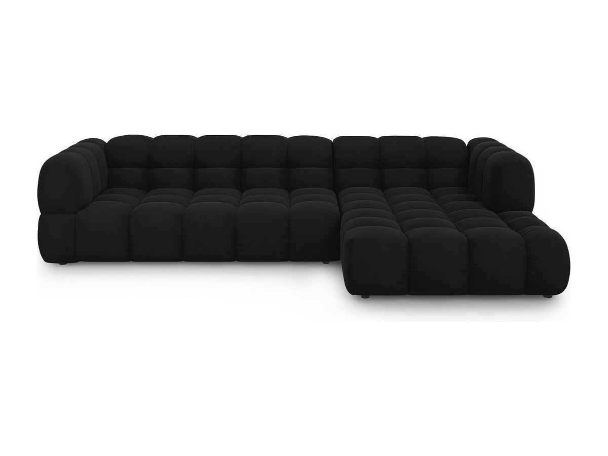 Canapé modulable 4 places noir velours