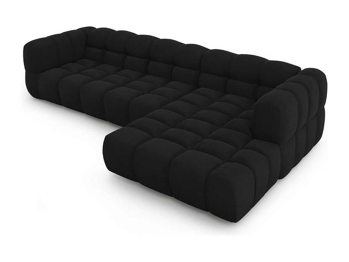 Canapé modulable 4 places noir velours
