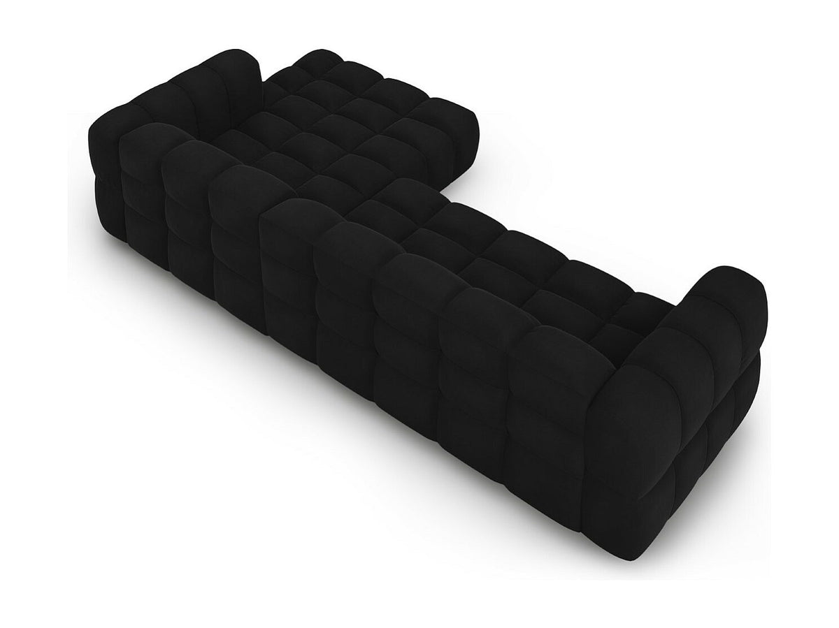Canapé modulable 4 places noir velours