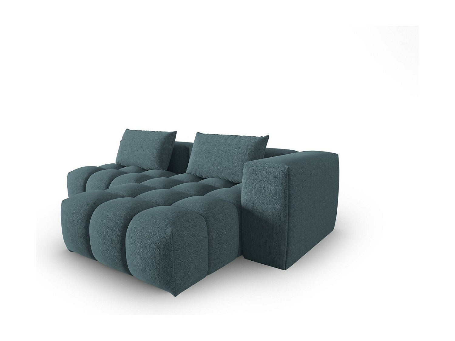 Canapé modulable 3 places bleu tissu