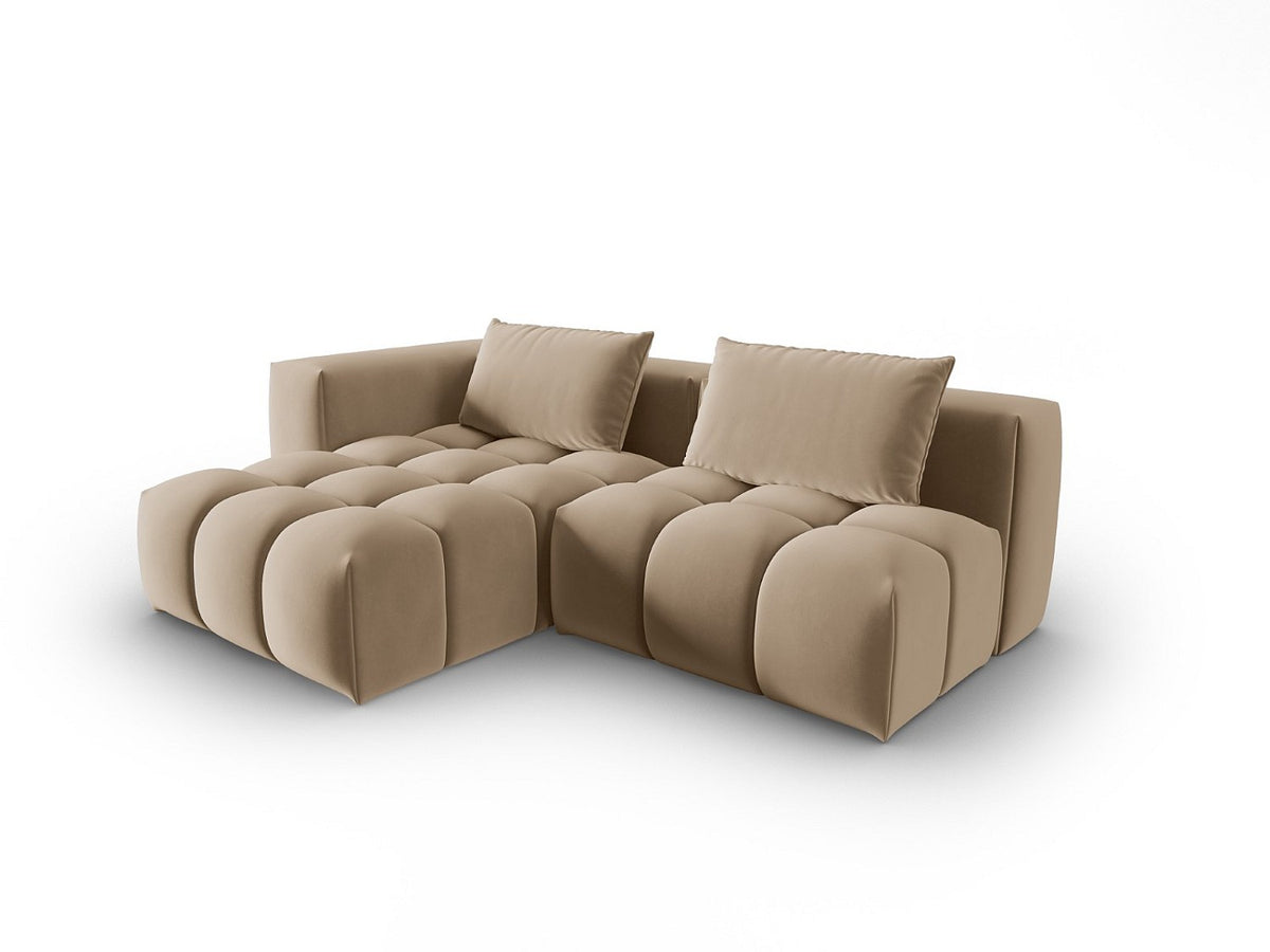 Canapé modulable 3 places marron velours