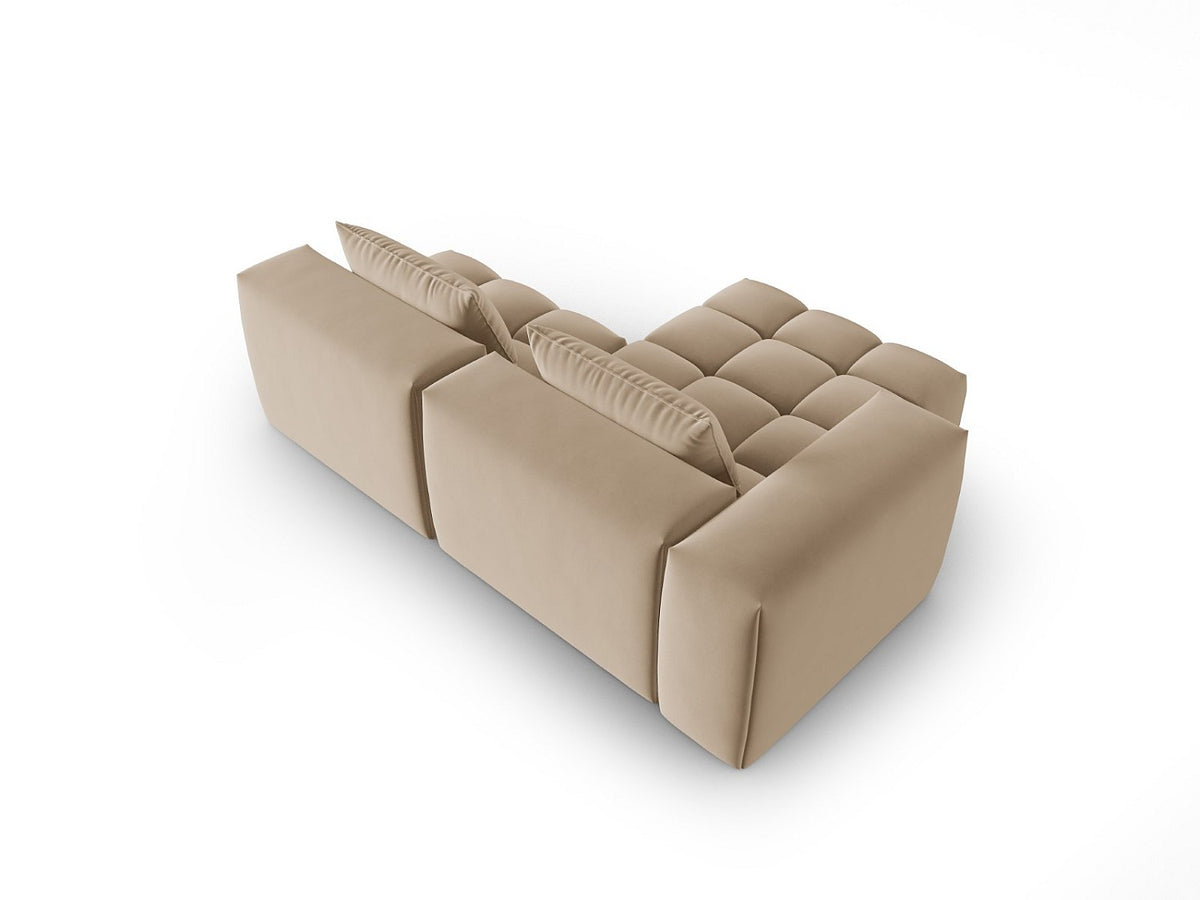 Canapé modulable 3 places marron velours