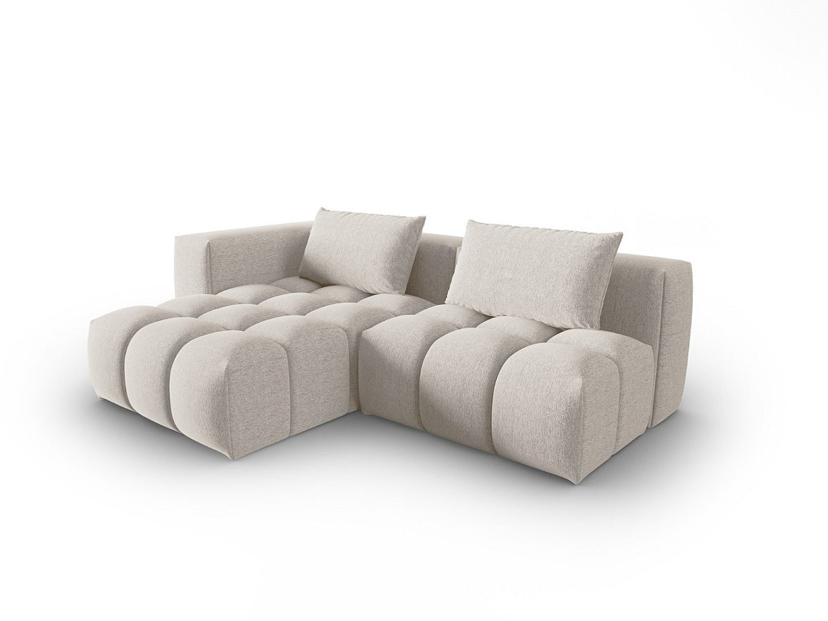 Canapé modulable 3 places beige tissu