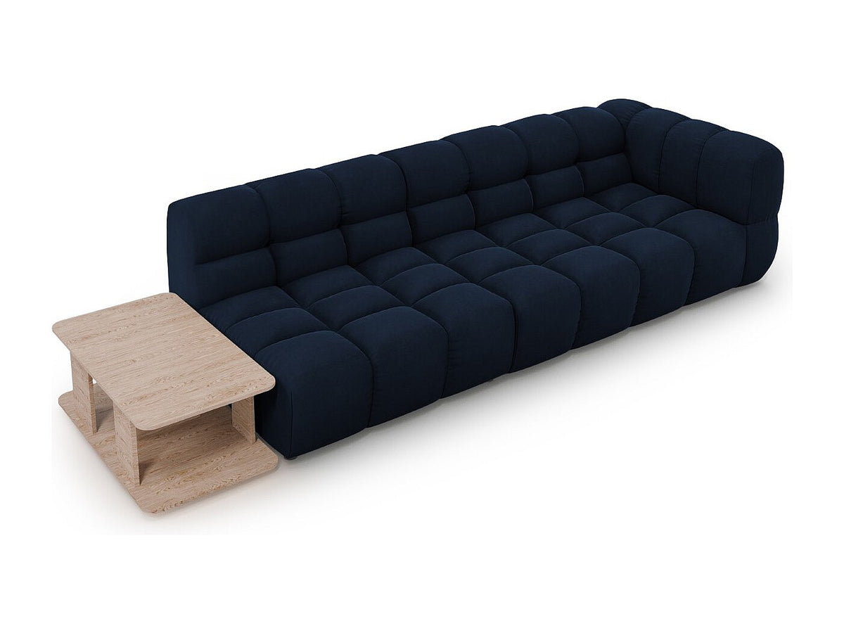 Canapé modulable 4 places bleu velours