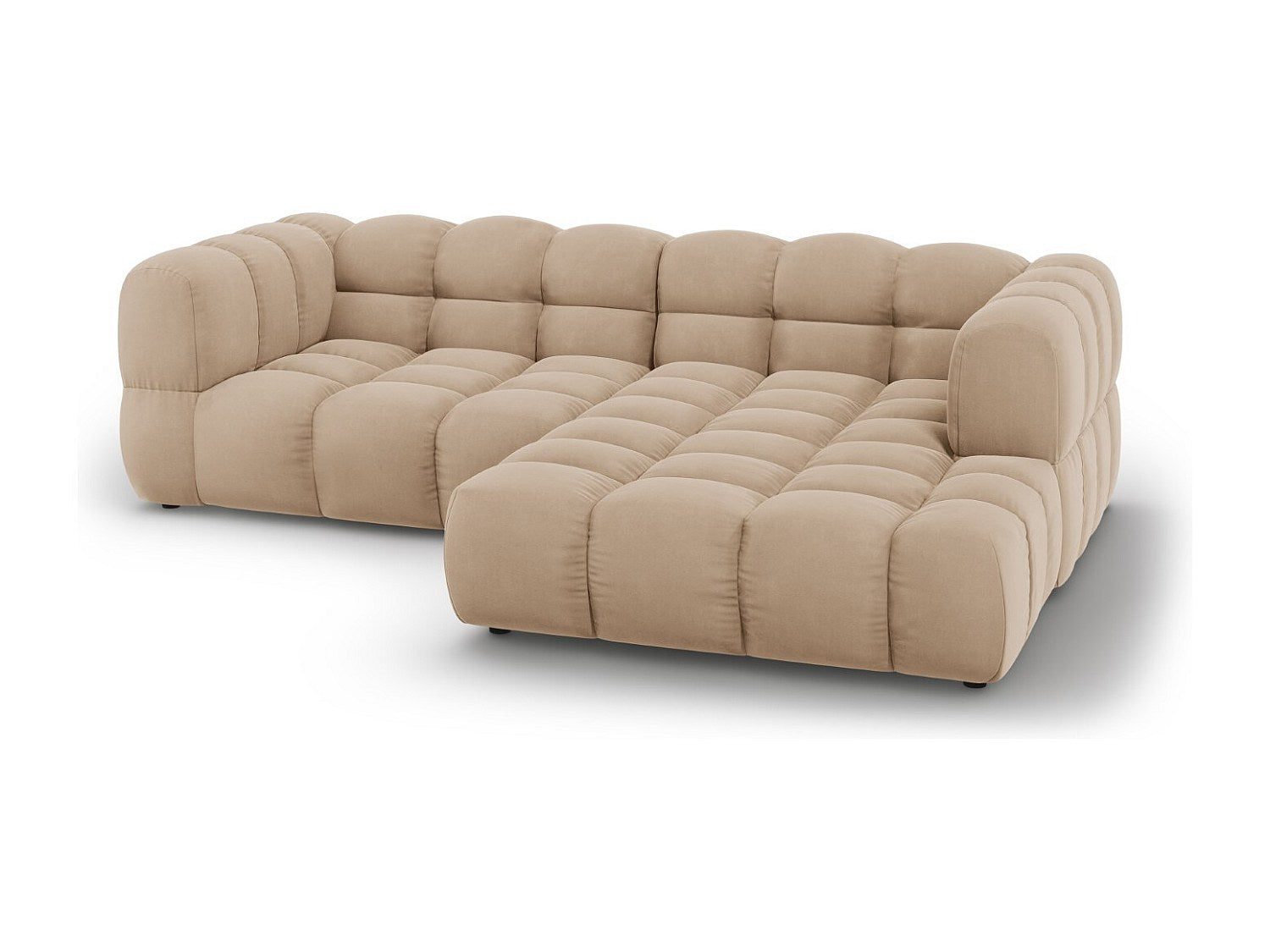 Canapé modulable 3 places marron velours