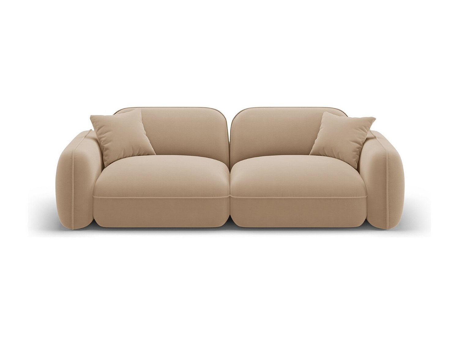 Canapé modulable 3 places marron velours