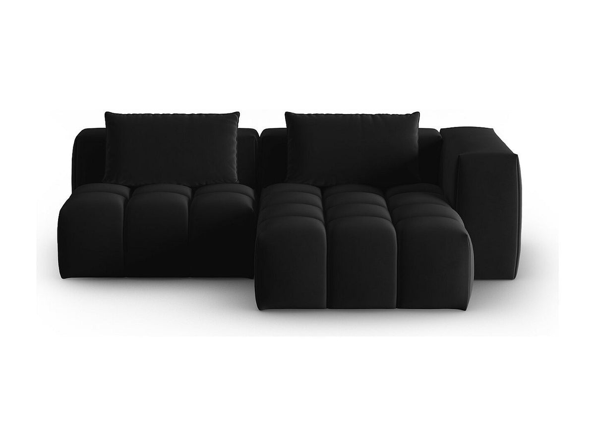 Canapé modulable 3 places noir velours