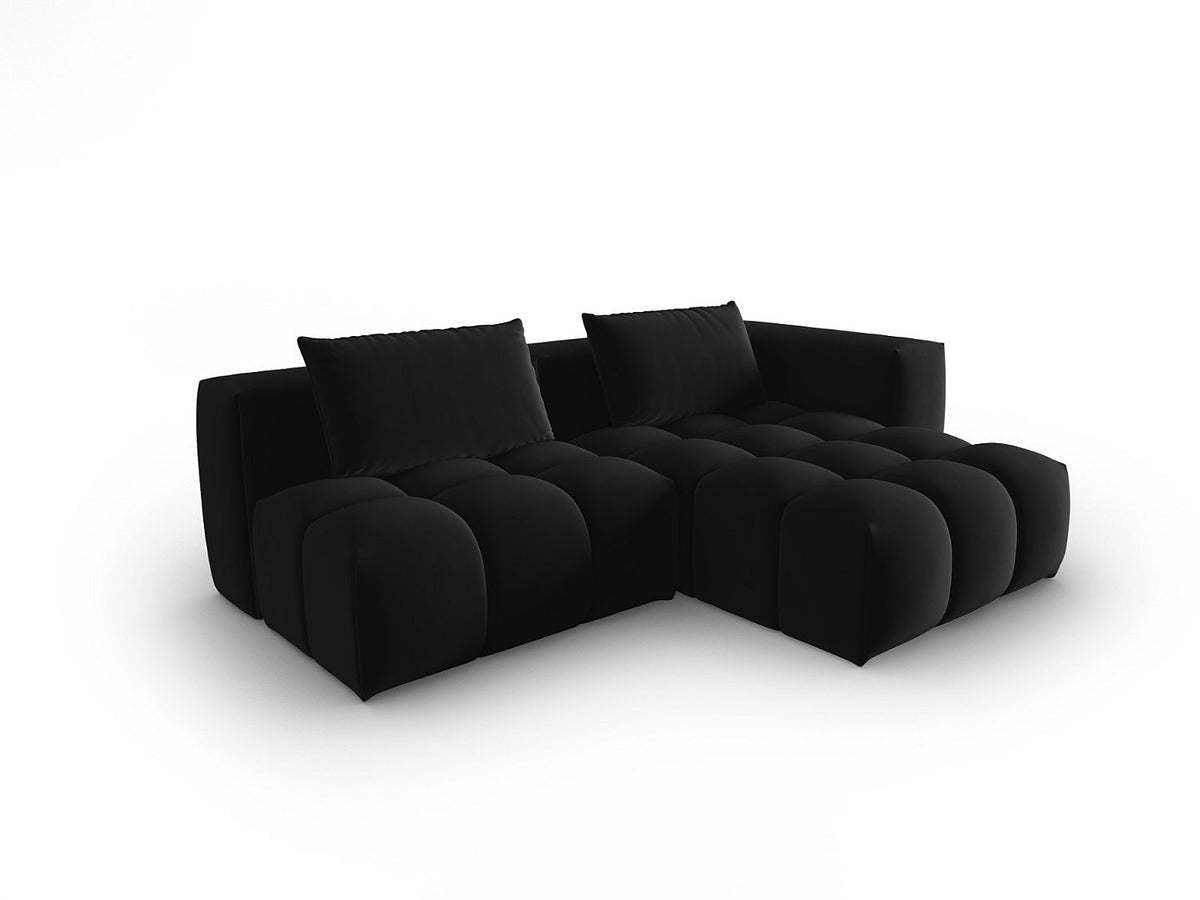 Canapé modulable 3 places noir velours