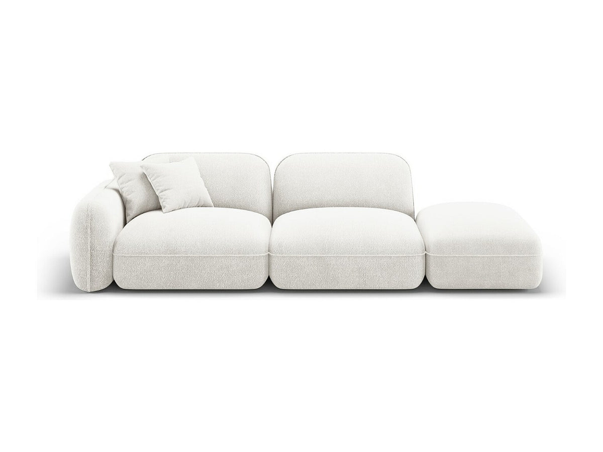 Canapé modulable 3 places beige velours
