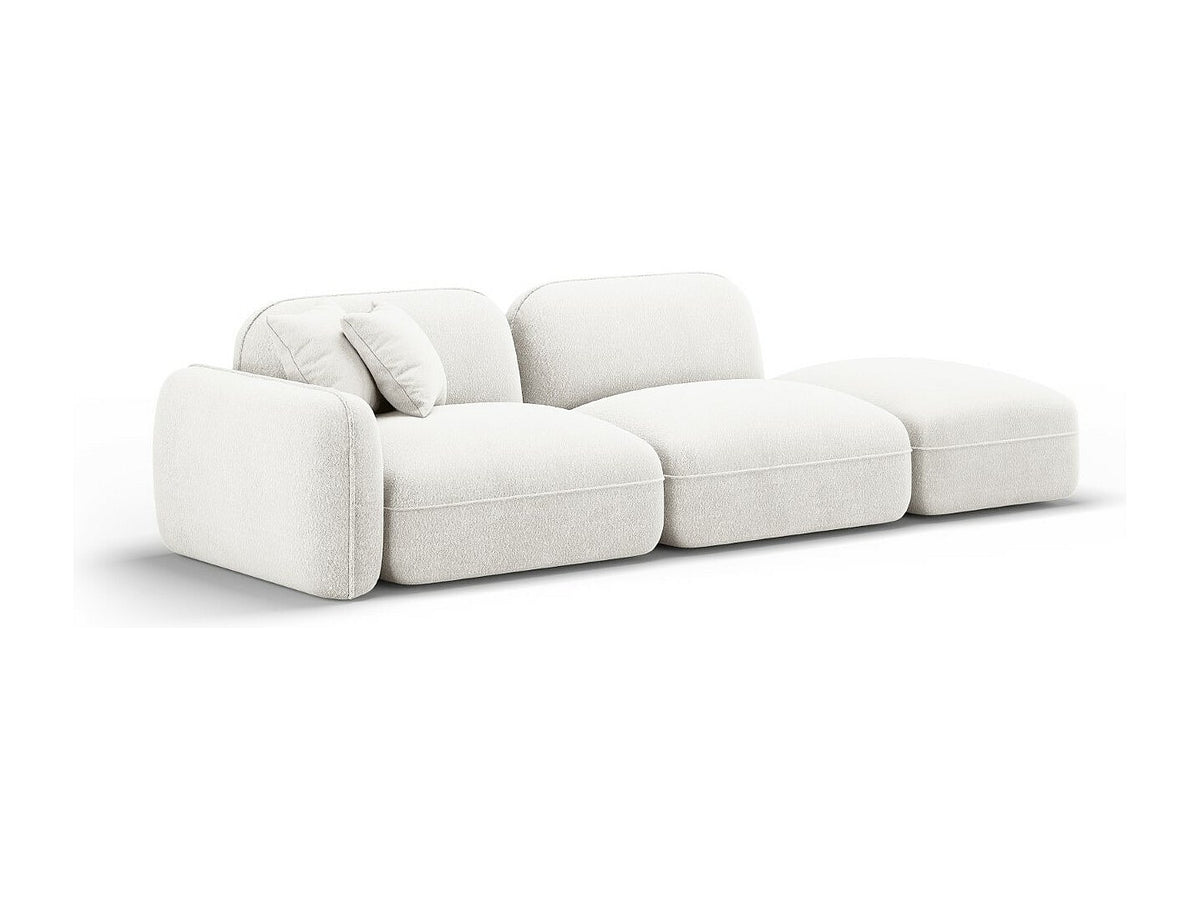 Canapé modulable 3 places beige velours