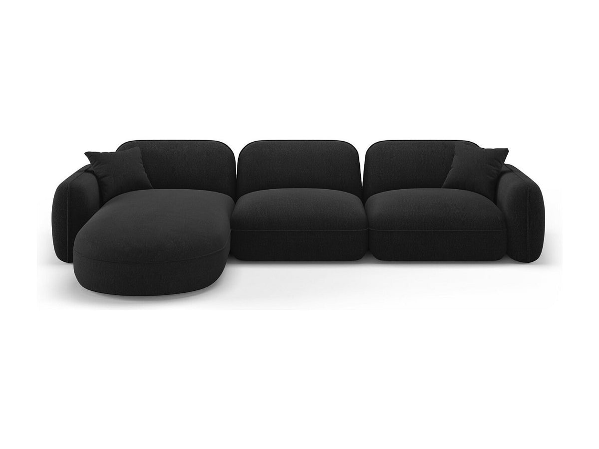 Canapé modulable 4 places gris velours