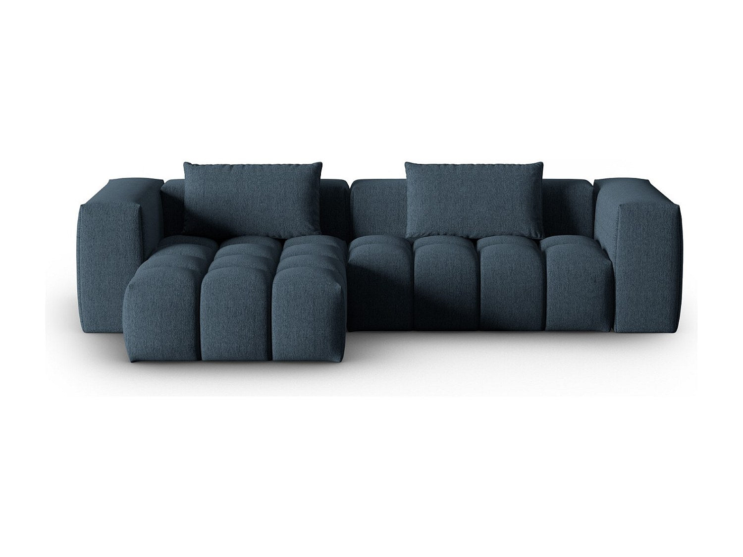 Canapé modulable 3 places bleu tissu
