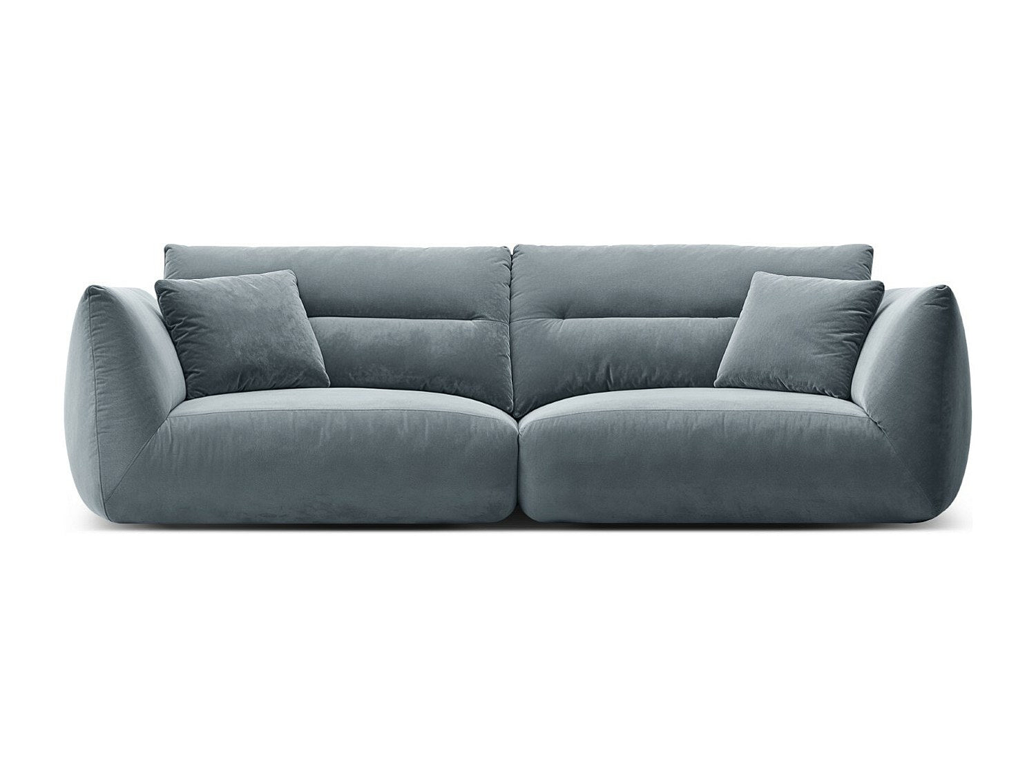 Canapé modulable 4 places bleu velours