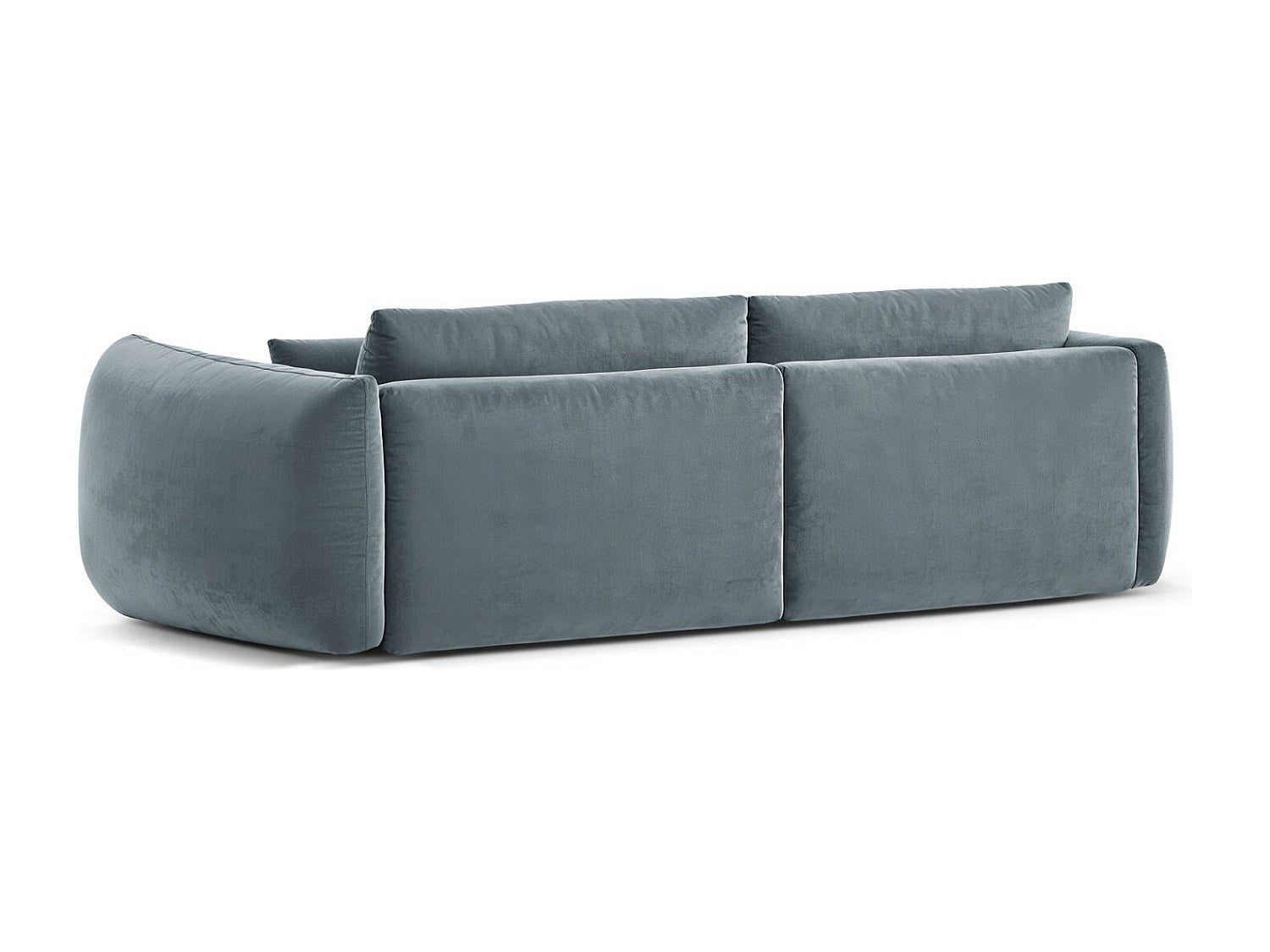 Canapé modulable 4 places bleu velours