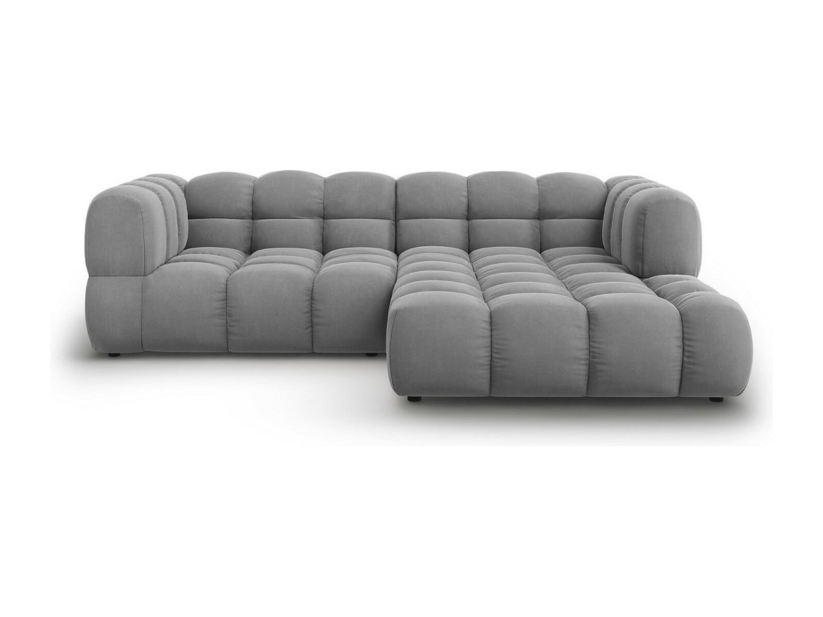Canapé modulable 3 places gris velours