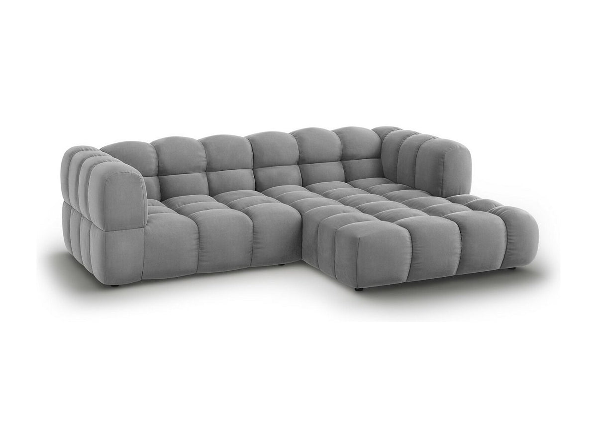 Canapé modulable 3 places gris velours