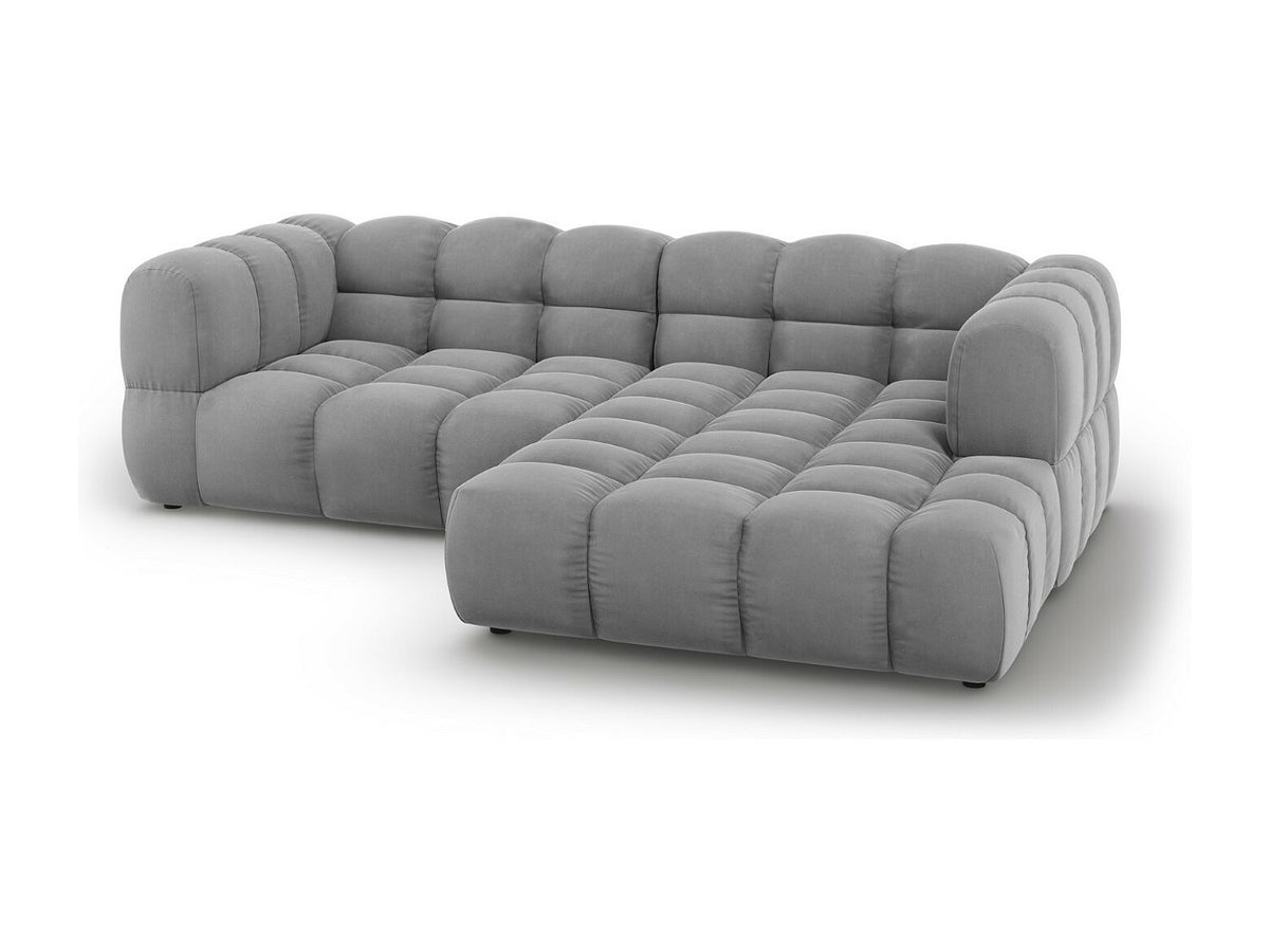 Canapé modulable 3 places gris velours