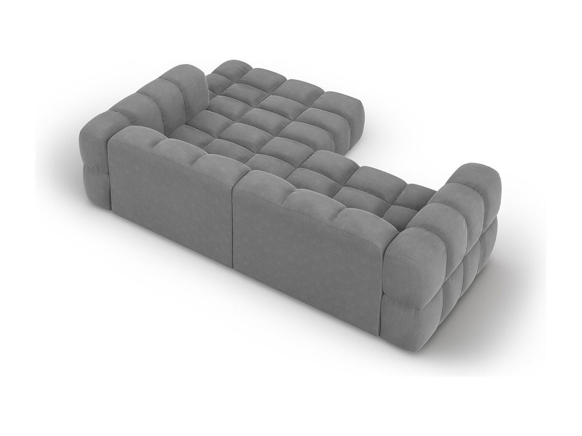 Canapé modulable 3 places gris velours