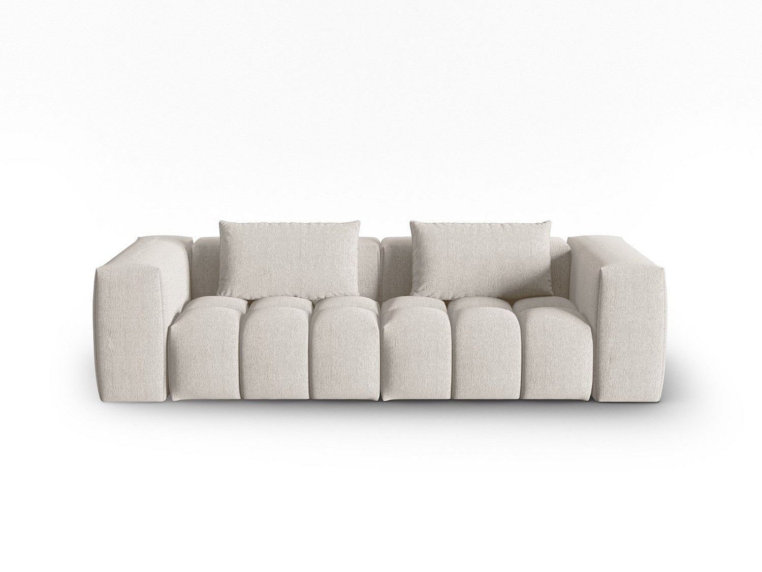 Canapé modulable 3 places beige tissu
