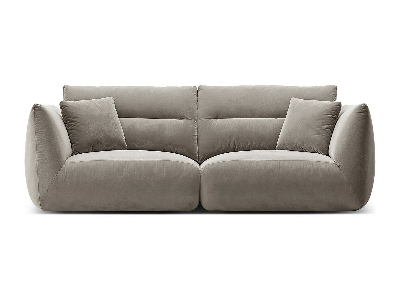 Canapé modulable 3 places gris velours