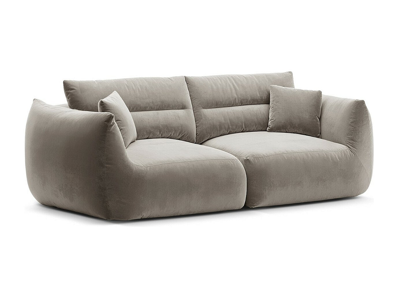 Canapé modulable 3 places gris velours