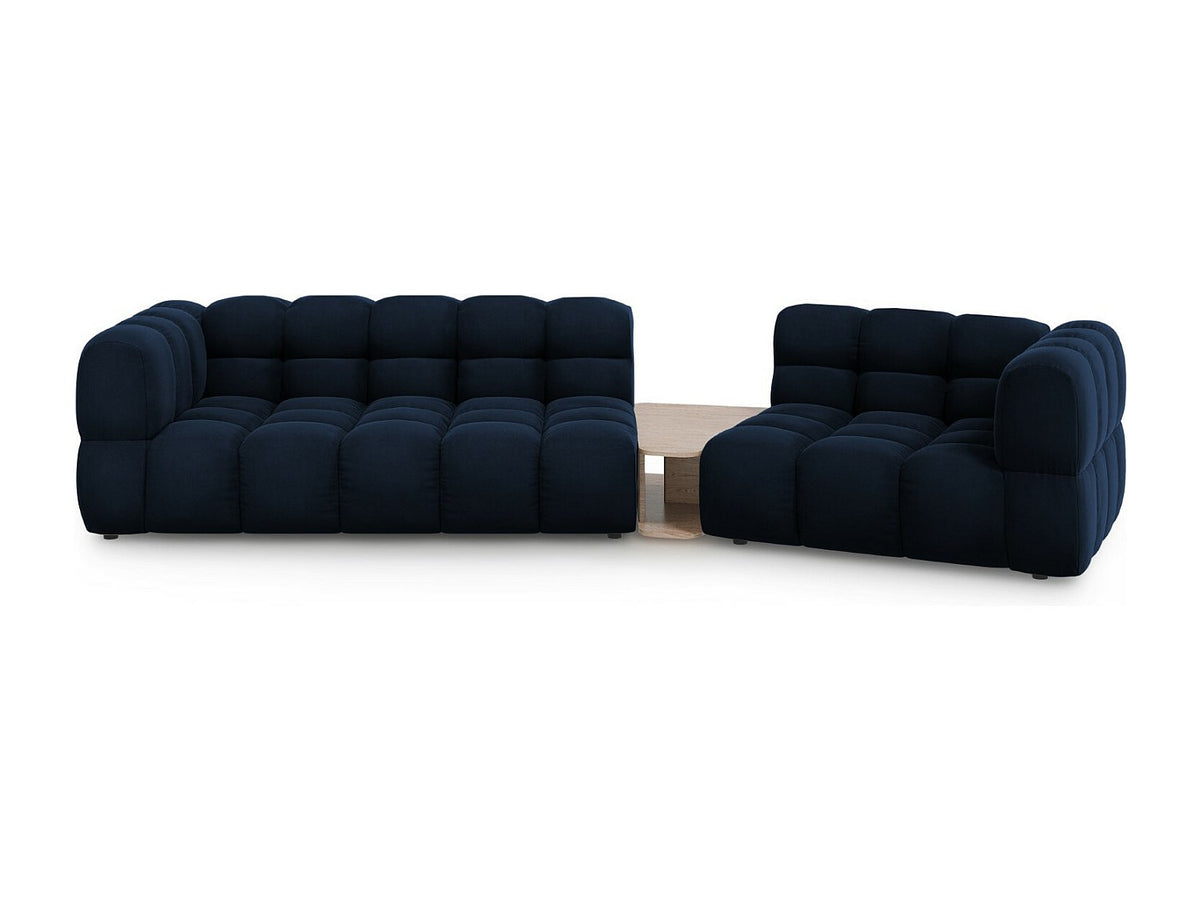 Canapé modulable 3 places bleu velours