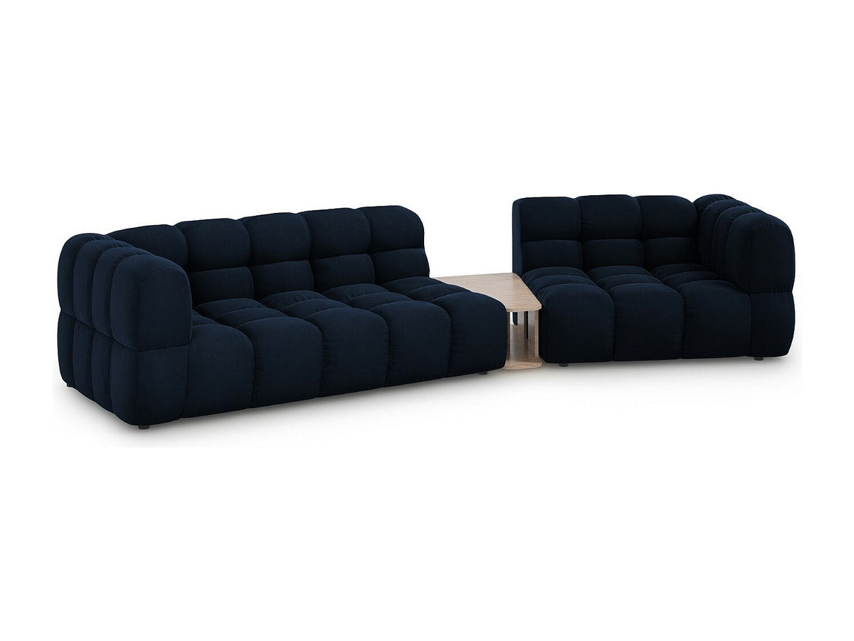 Canapé modulable 3 places bleu velours
