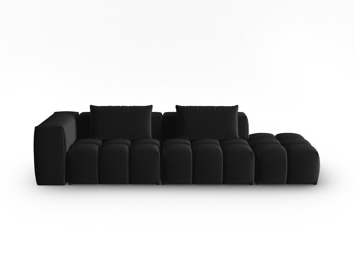 Canapé modulable 3 places noir velours