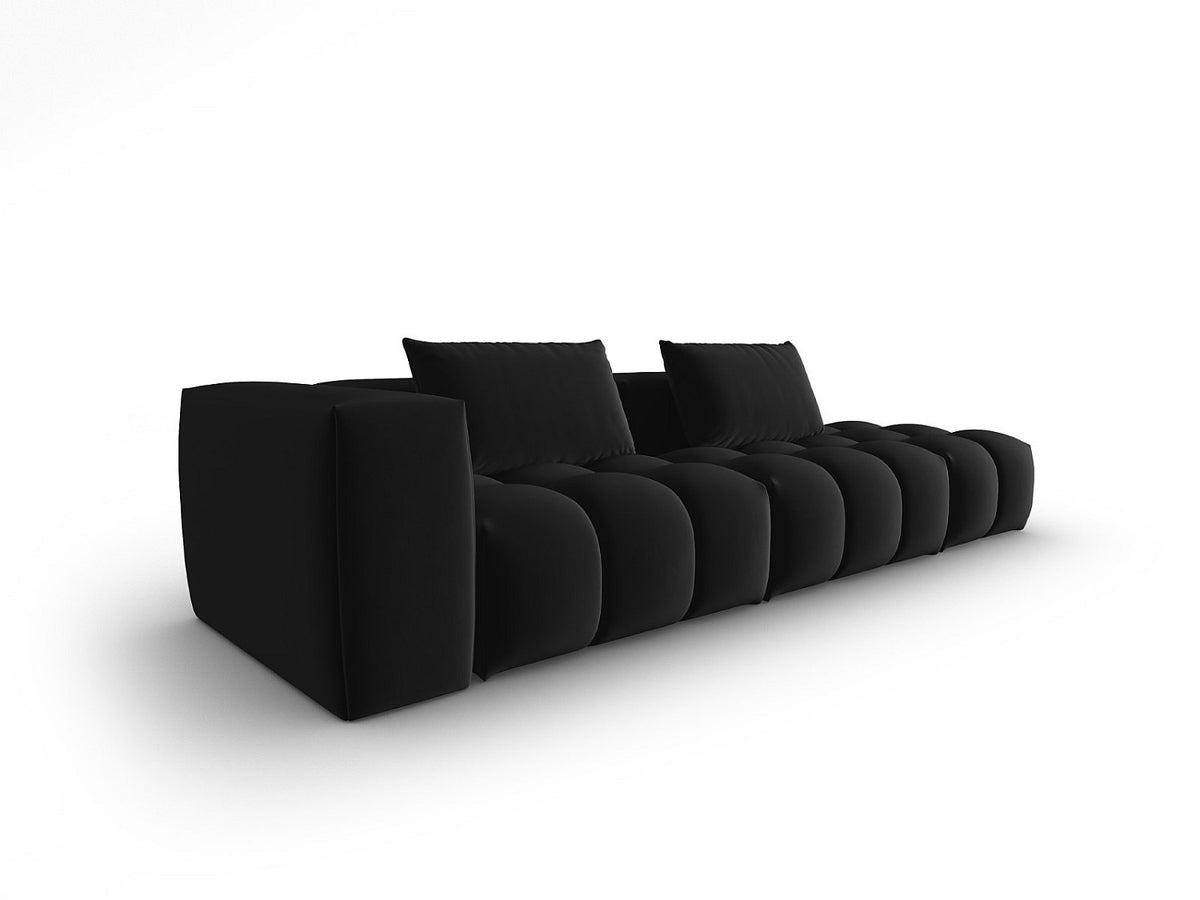 Canapé modulable 3 places noir velours