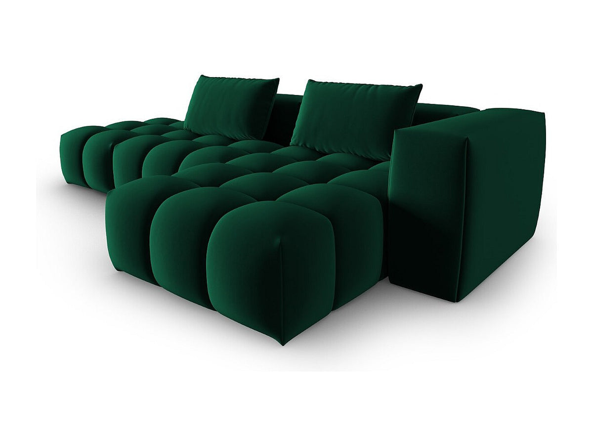 Canapé modulable 4 places vert velours