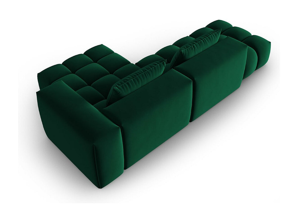 Canapé modulable 4 places vert velours