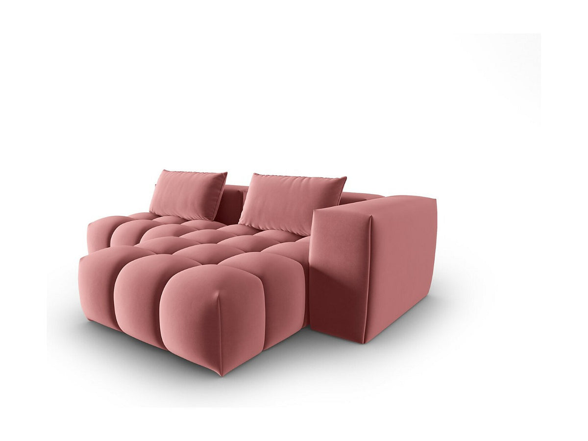 Canapé modulable 3 places rose velours