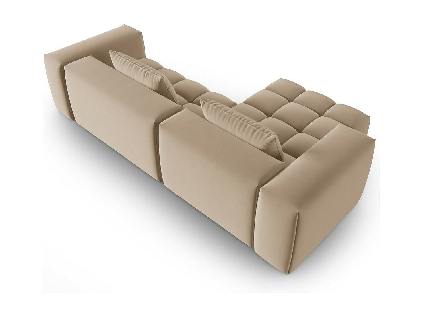 Canapé modulable 3 places marron velours