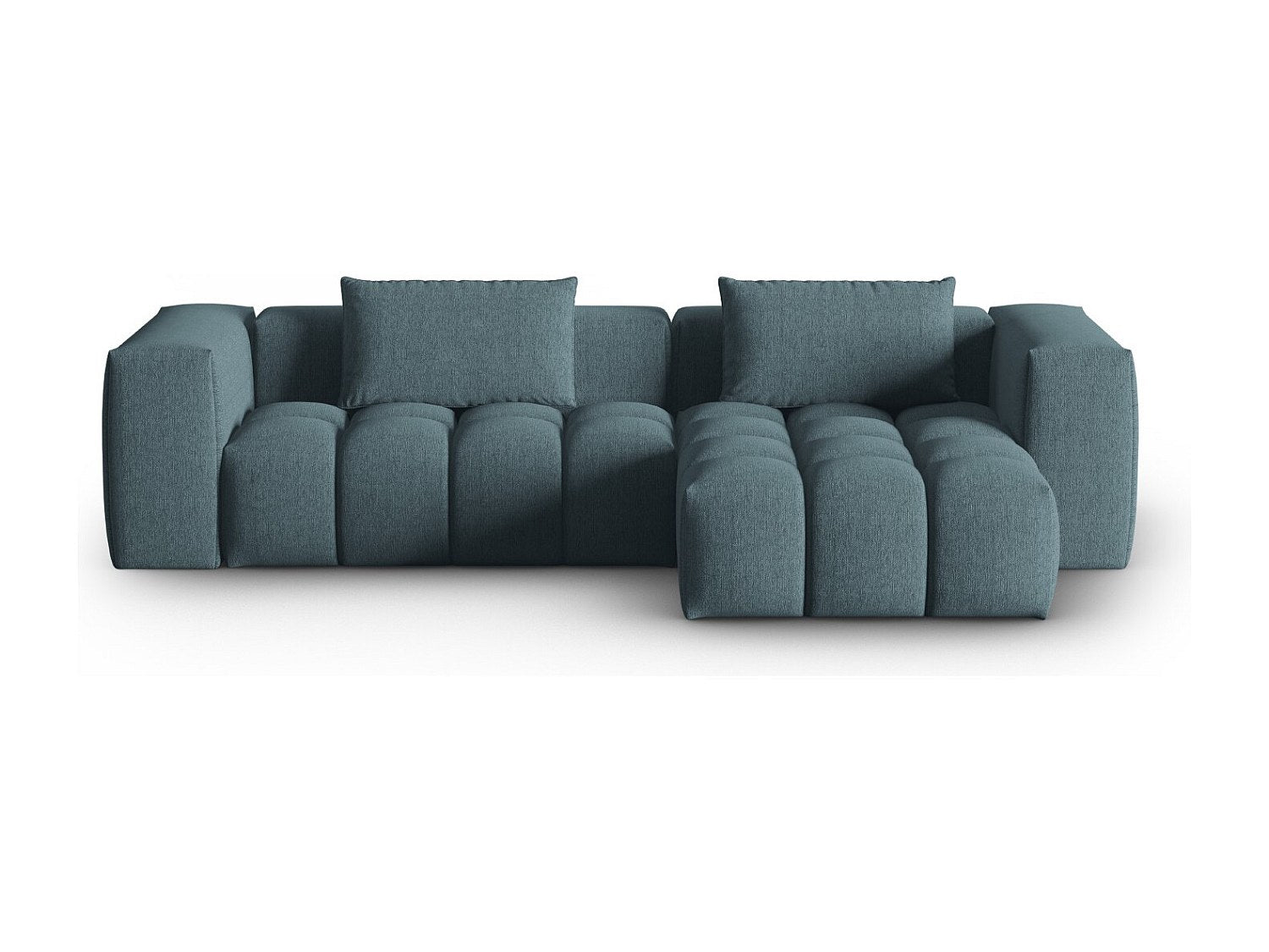 Canapé modulable 3 places bleu tissu