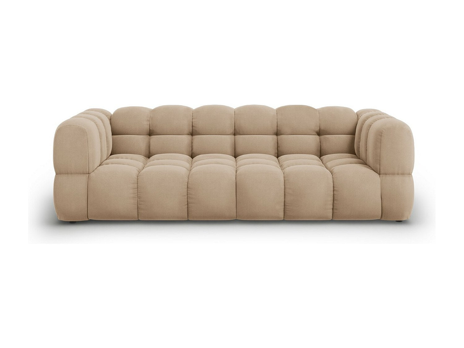 Canapé modulable 4 places marron velours