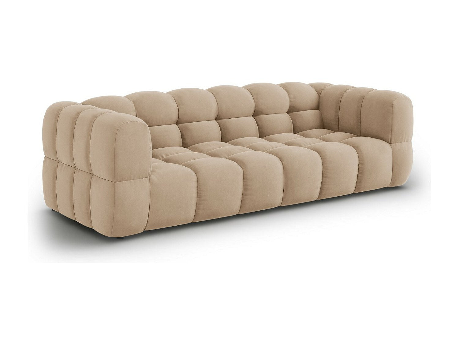 Canapé modulable 4 places marron velours