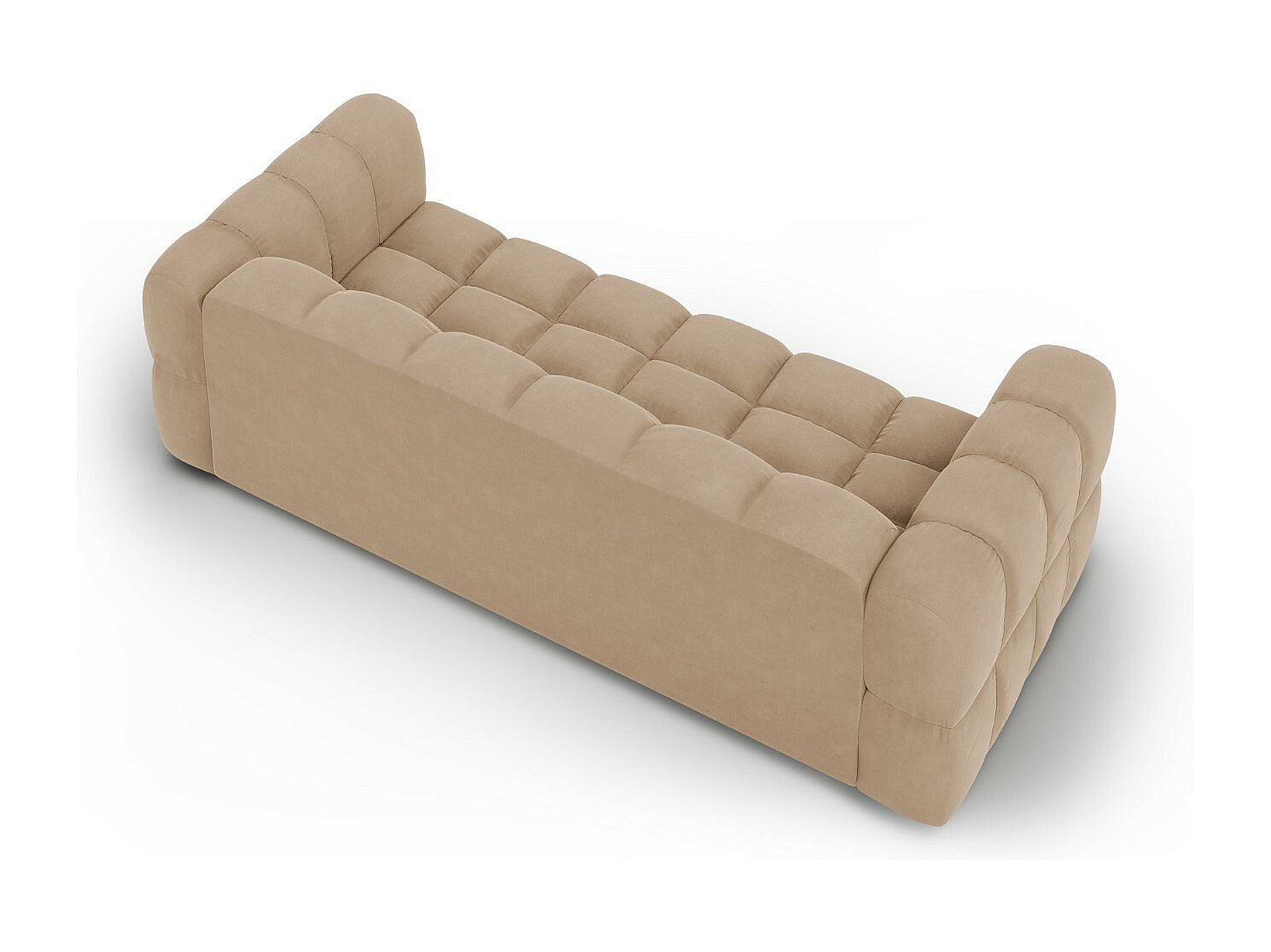 Canapé modulable 4 places marron velours