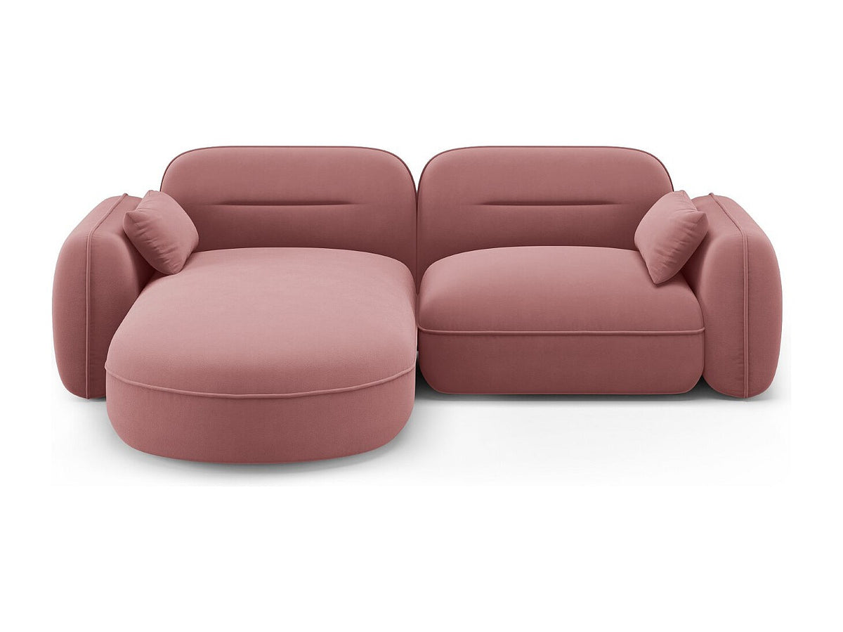 Canapé modulable 3 places rose velours