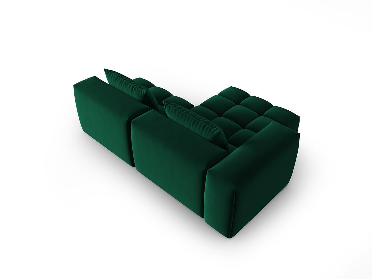 Canapé modulable 3 places vert velours