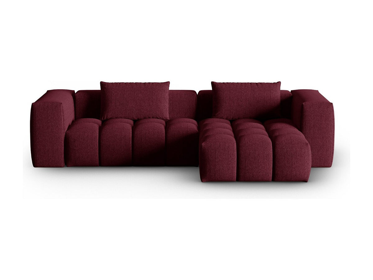 Canapé modulable 3 places rouge tissu