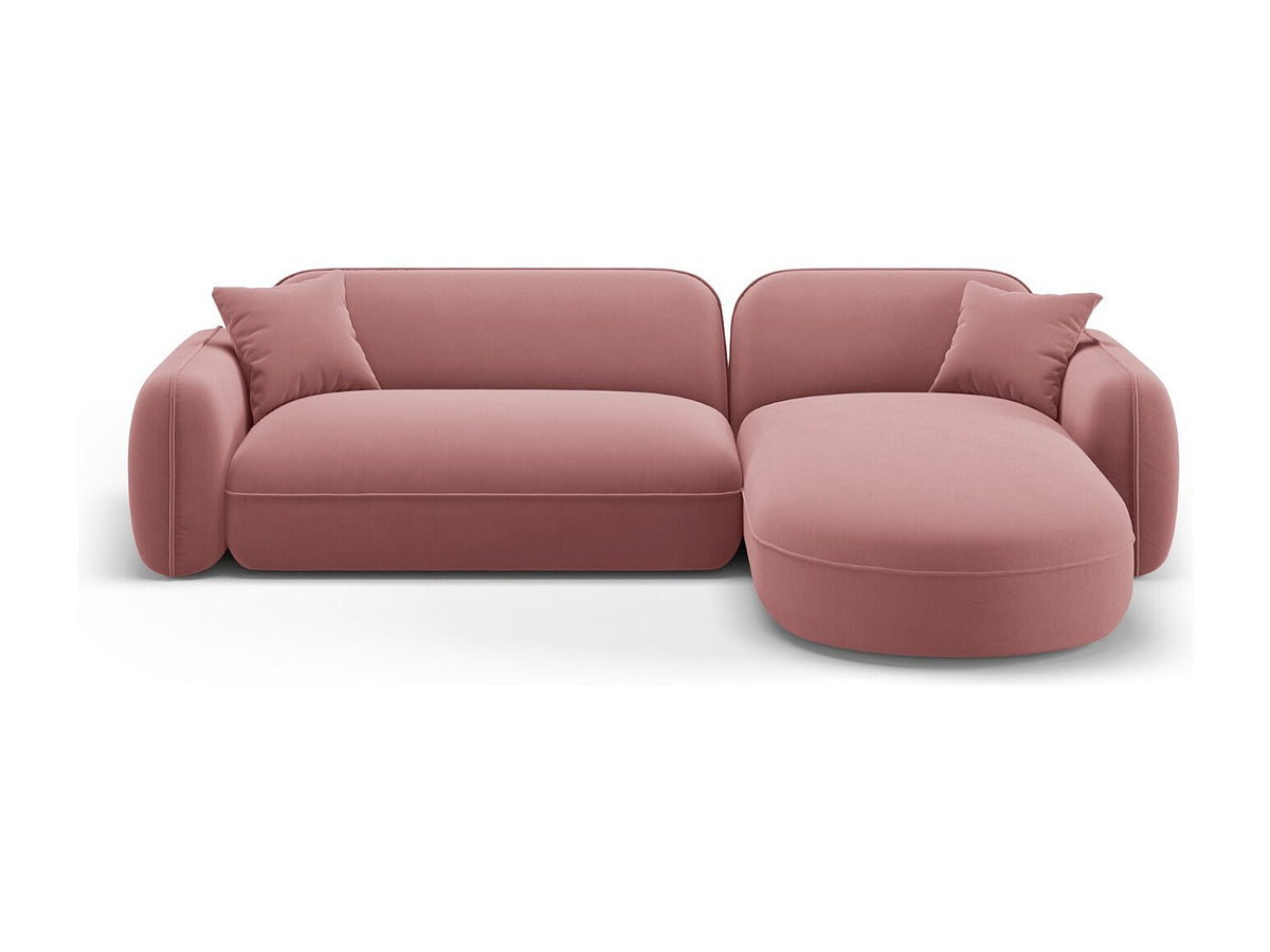 Canapé modulable 4 places rose velours